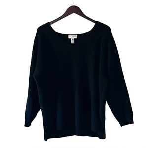 Kersh Woolrich Merino Blend Waffle Knit Sweater Size 2X Dolman Sleeve V-neck